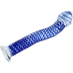 Generique Gode en verre Blue Wave 17.5 x 2.6 cm